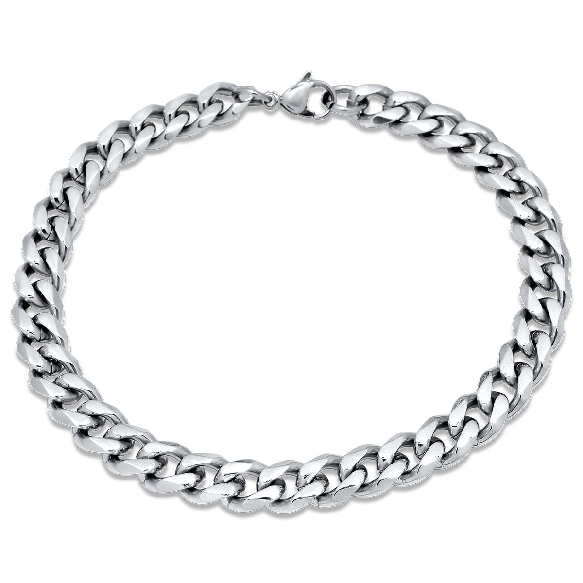 Micro Cuban Silver Bracelet 7MM Βραχιόλι από ανοξείδωτο ατσάλι 316L